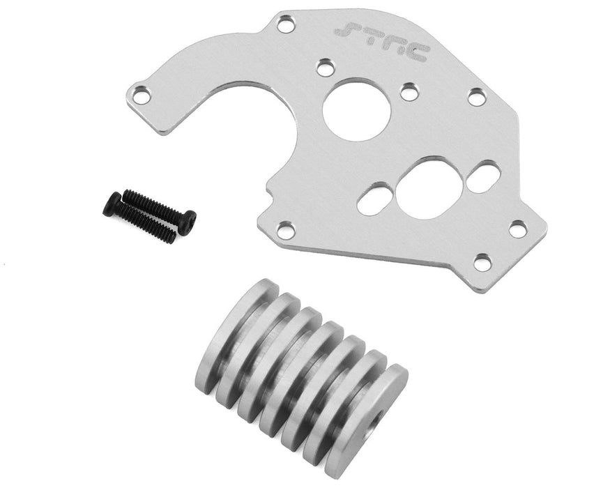 ST Racing Concepts Axial SCX24 Plaque moteur en aluminium avec dissipateur thermique (argent)