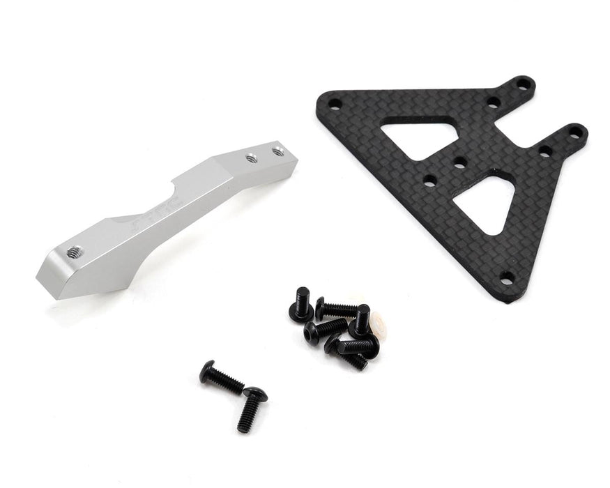 ST Racing Concepts Axial Exo Support de châssis avant en aluminium/carbone (argent)