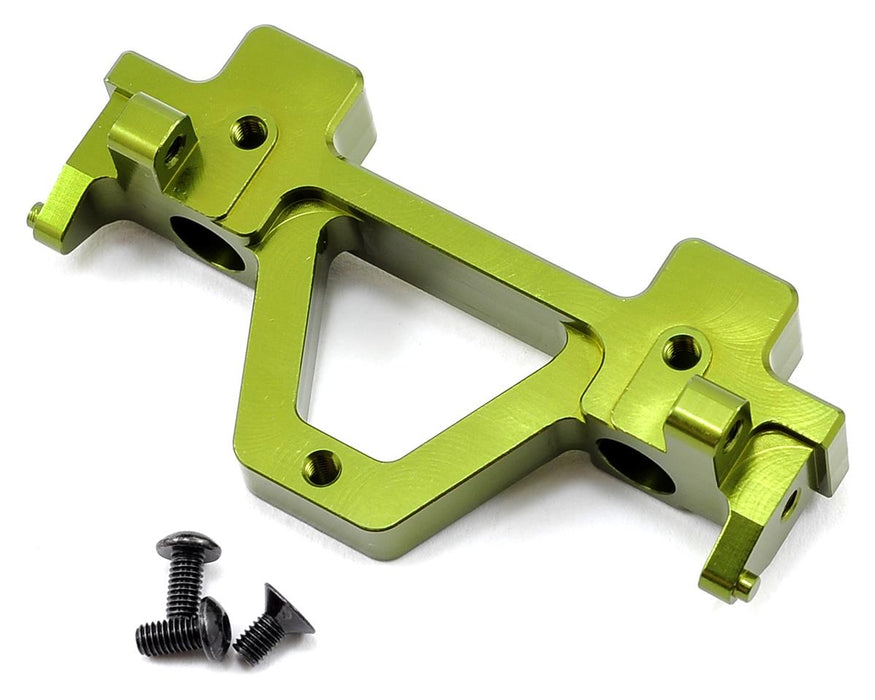 Support de pare-chocs arrière en aluminium ST Racing Concepts SCX10 (vert) (AXI90028)