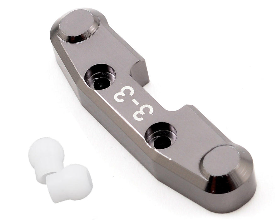 ST Racing Concepts Support de bras arrière « 3-3 » en aluminium avec inserts en Delrin (Gun Metal)