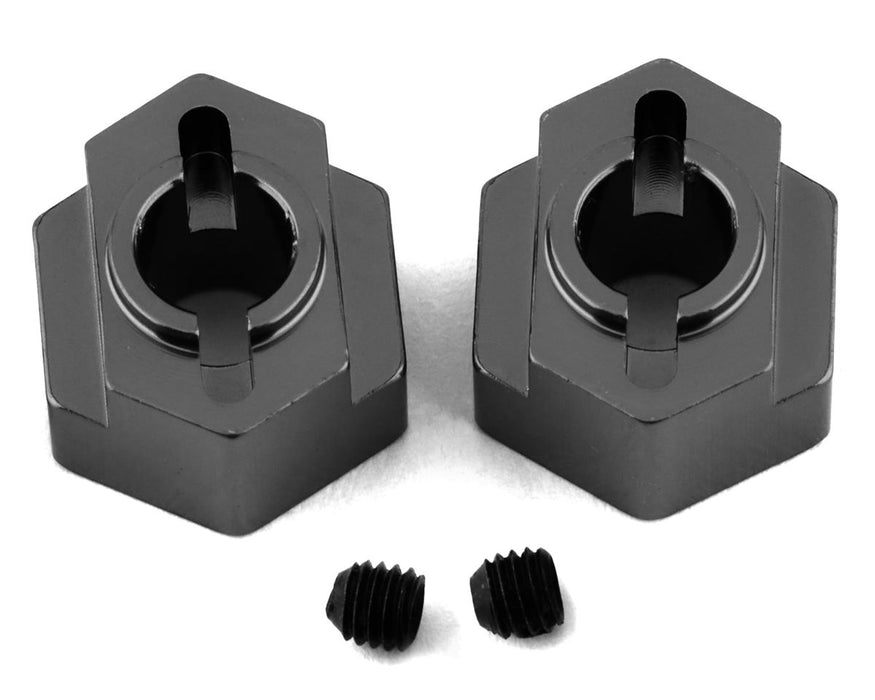 ST Racing Concepts DR10 Aluminum Rear Hex Adapters (2) (Gun Metal)