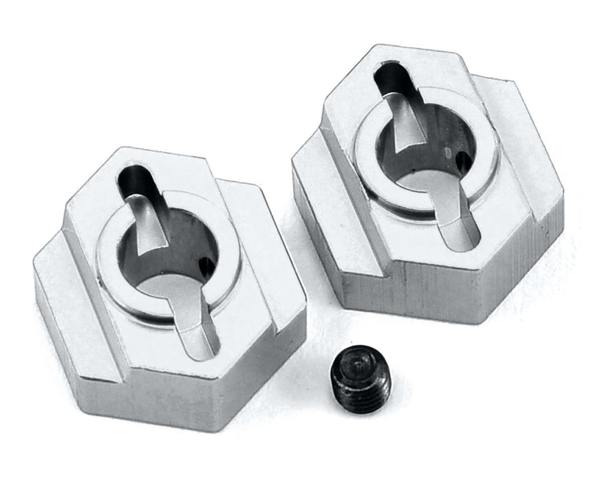 ST Racing Concepts B5 Aluminum Rear Hex Adapter (2) (Silver)