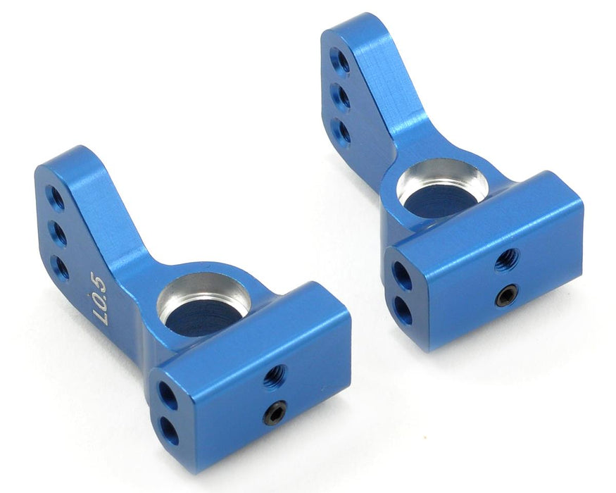 ST Racing Concepts SUPPORTS DE MOYEU ARRIÈRE EN ALUMINIUM VLA 0,5 DEG XXX-SCT (2) BLEU