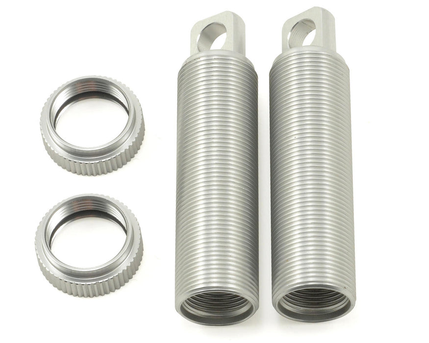 ST Racing Concepts Aluminum Threaded Rear Shock Body & Collar Set (Silver) (2)