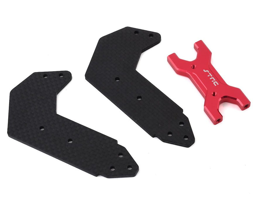 Support d'aile arrière en graphite ST Racing Concepts Arrma Limitless (rouge)