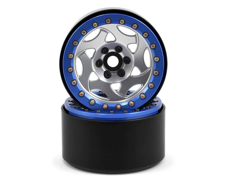 Roues SSD RC 2.2 Champion Beadlock (argent/bleu)