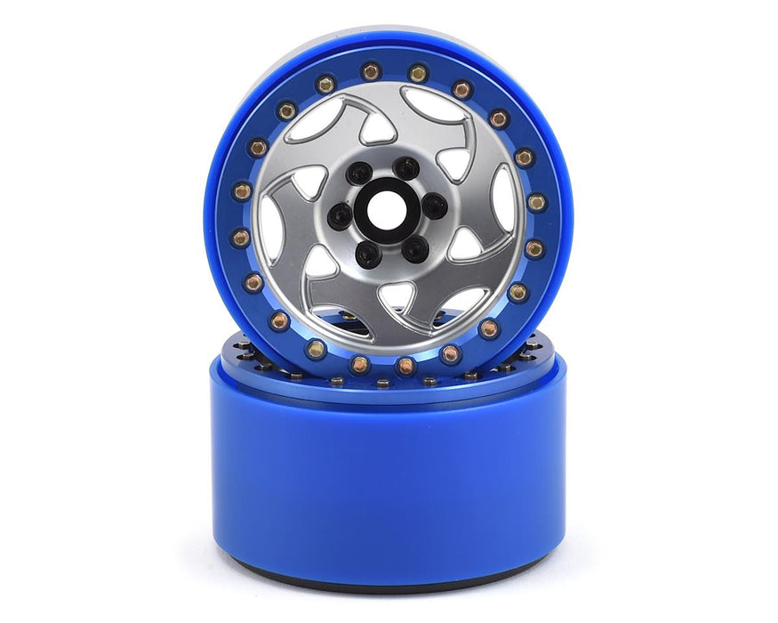 Roues SSD RC 2.2 Champion PL Beadlock (argent/bleu)