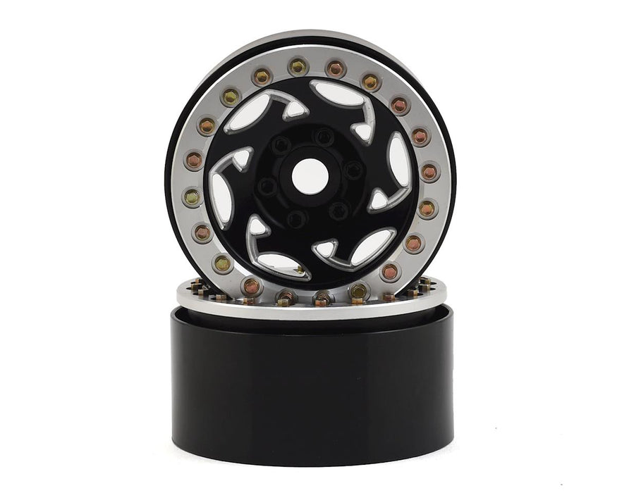 Roues SSD RC 1,9" Champion Beadlock (Noir/Argent)