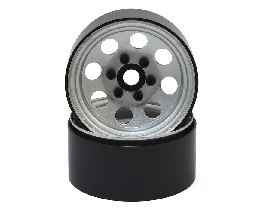 SSD RC 8 Hole 1.9"" Steel Beadlock Wheels (Silver)