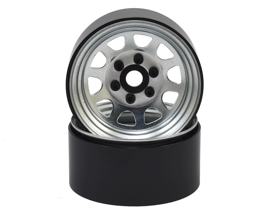 Roues Beadlock en acier SSD RC Stock 1,9" (argent)