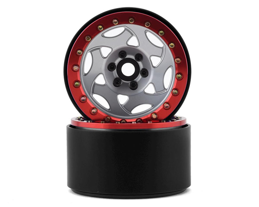 Roues SSD RC 2.2 Champion Beadlock (argent/rouge)