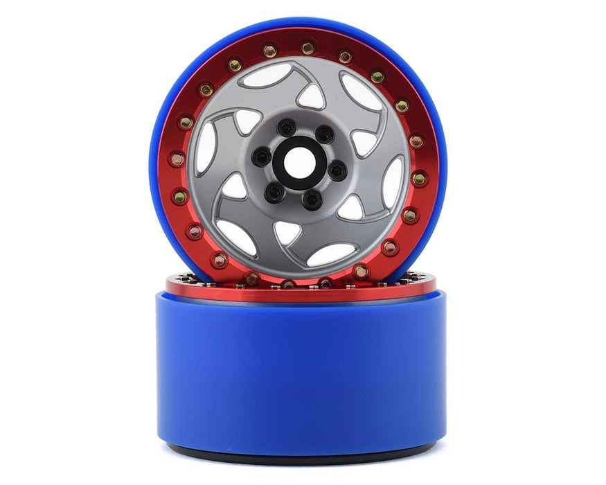 Roues SSD RC 2.2 Champion PL Beadlock (argent/rouge)