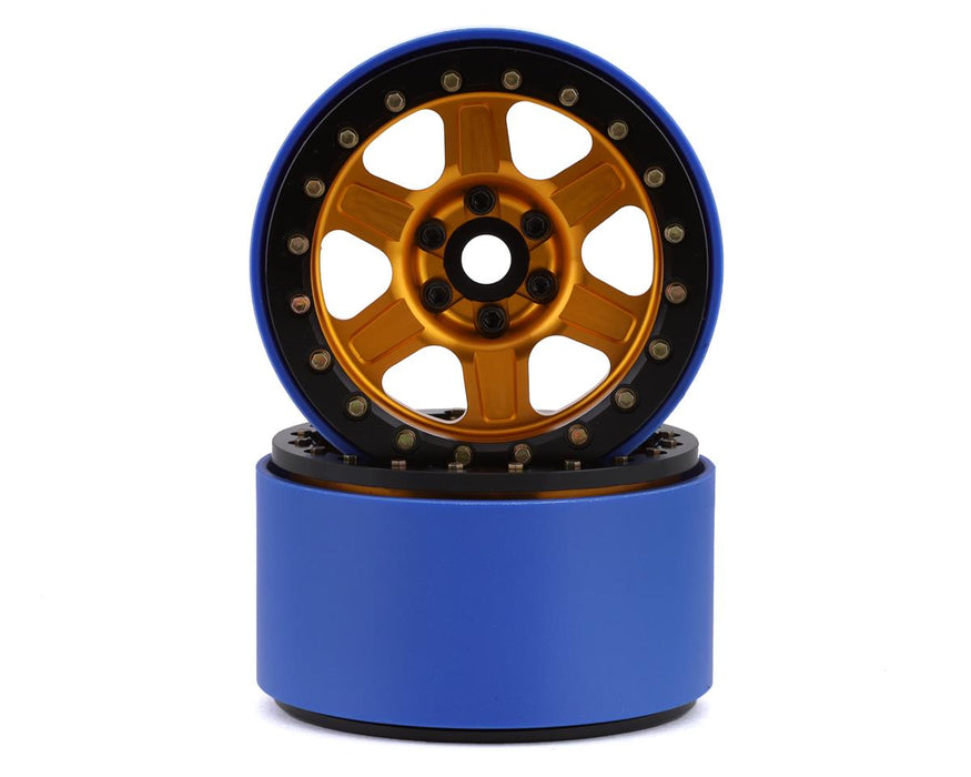 SSD RC Challenger PL 2.2" Beadlock Crawler Wheels (Gold/Black) (2)