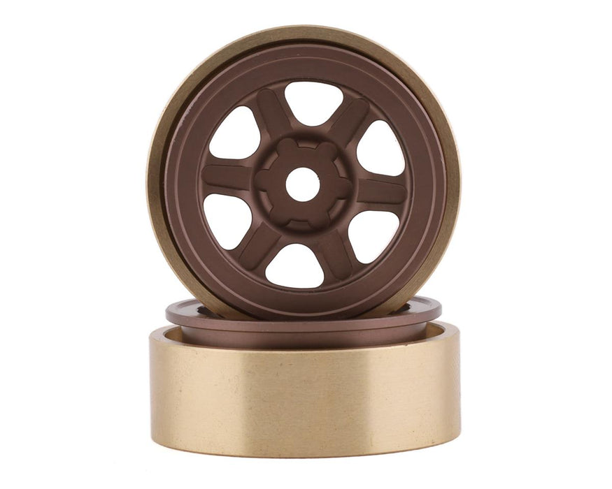 SSD RC SCX24 1.0” Aluminum/Brass Challenger Wheels (Bronze) (2) (24g)