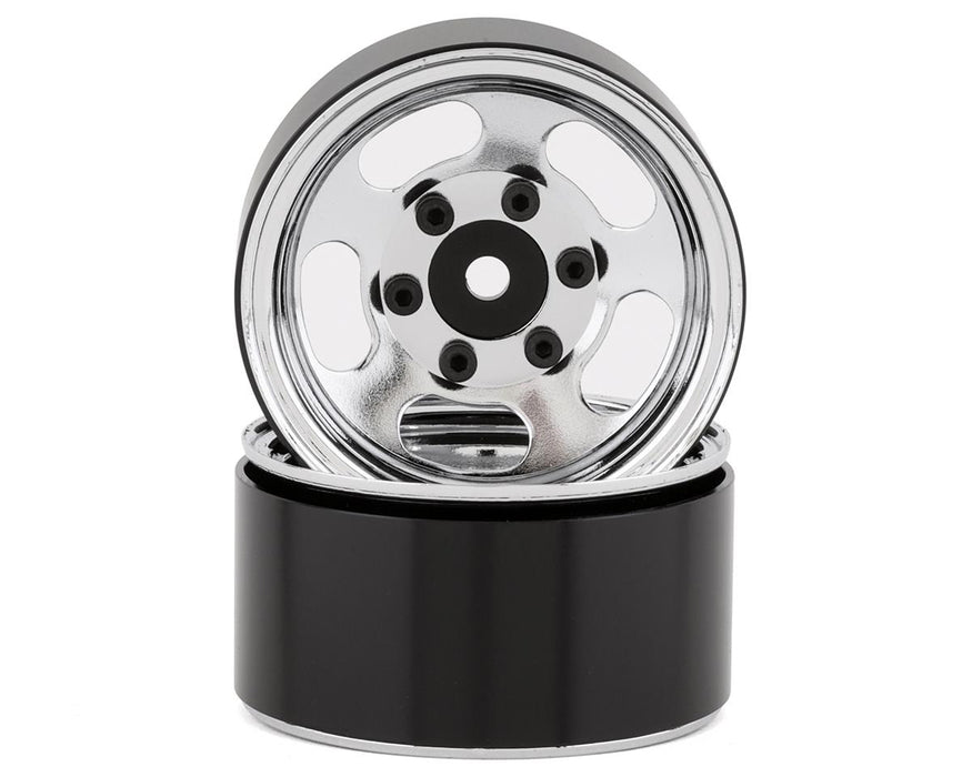 SSD RC Slot 1.55” Steel Beadlock Crawler Wheels (Chrome) (2)