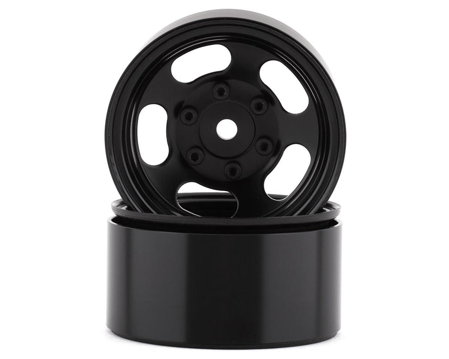 SSD RC Slot 1.55” Steel Beadlock Crawler Wheels (Black) (2)