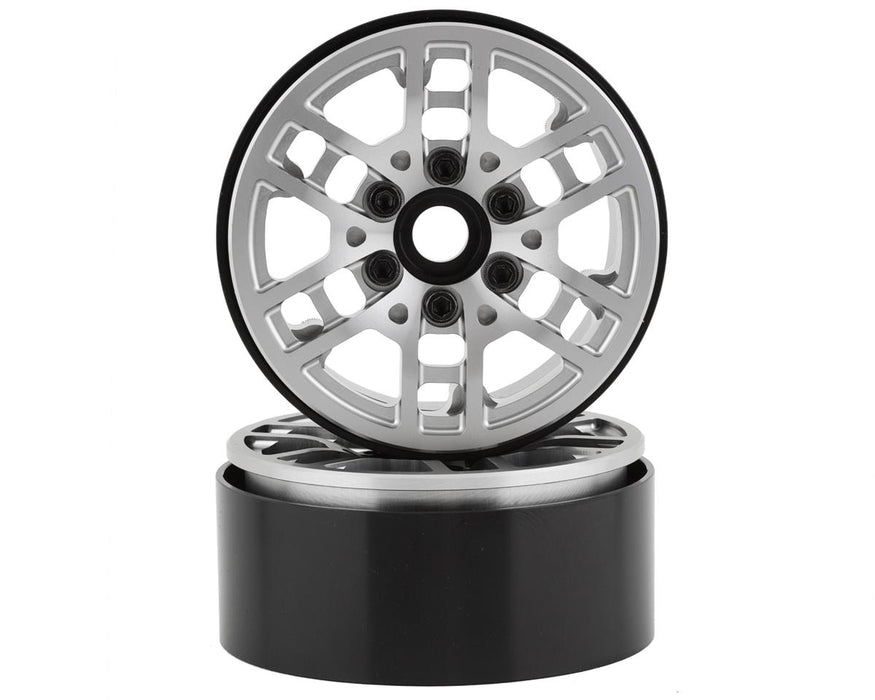 SSD RC Toycoma 1.9" Beadlock Crawler Wheels (Silver) (2)