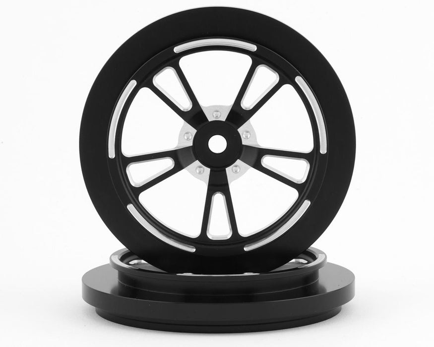 SSD RC V Spoke 2.2/2.7" Narrow Front Drag Wheels (Black) (2)