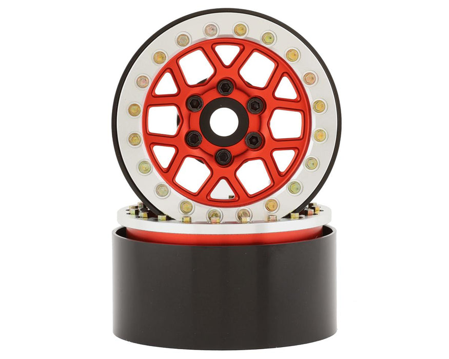 Roues SSD RC 1,9" Boxer Beadlock (Rouge)