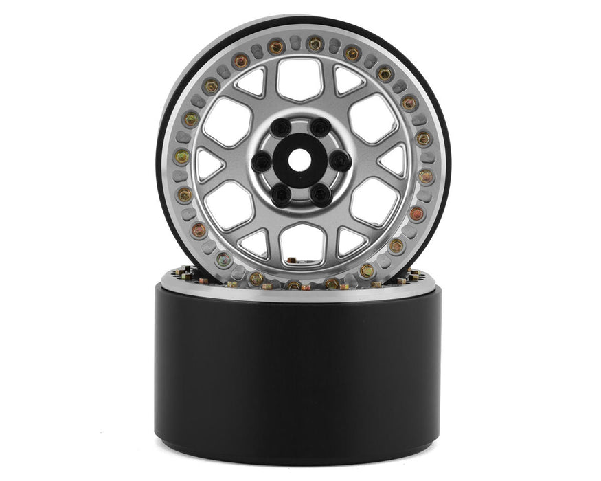 SSD RC 2.2” Boxer Beadlock Wheels (Silver) (2)