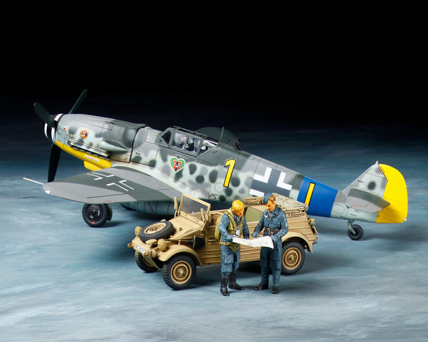 Tamiya 1/48 Messerschmitt BF109 G-6 &amp; Kubelwagen Type 82, ensemble de modèles