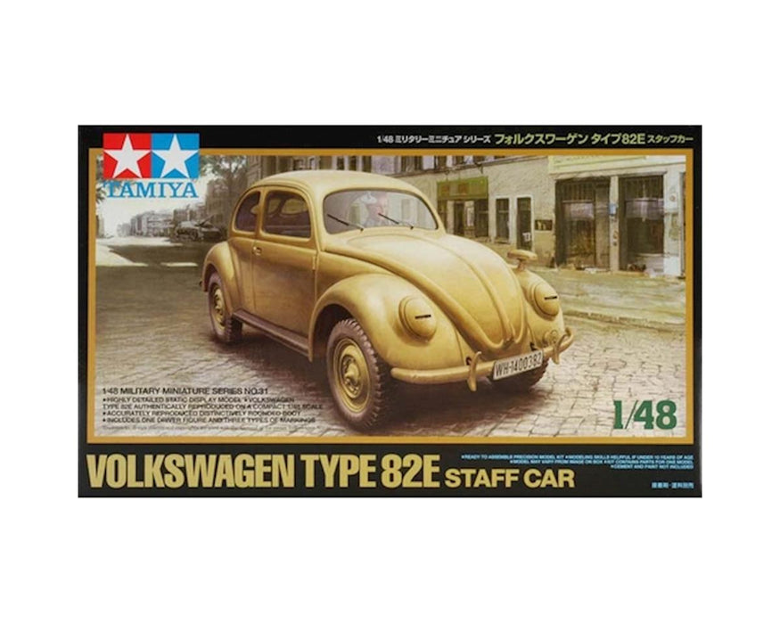 Tamiya 1/48 Volkswagen Type 82E Kit de modèle de voiture de personnel