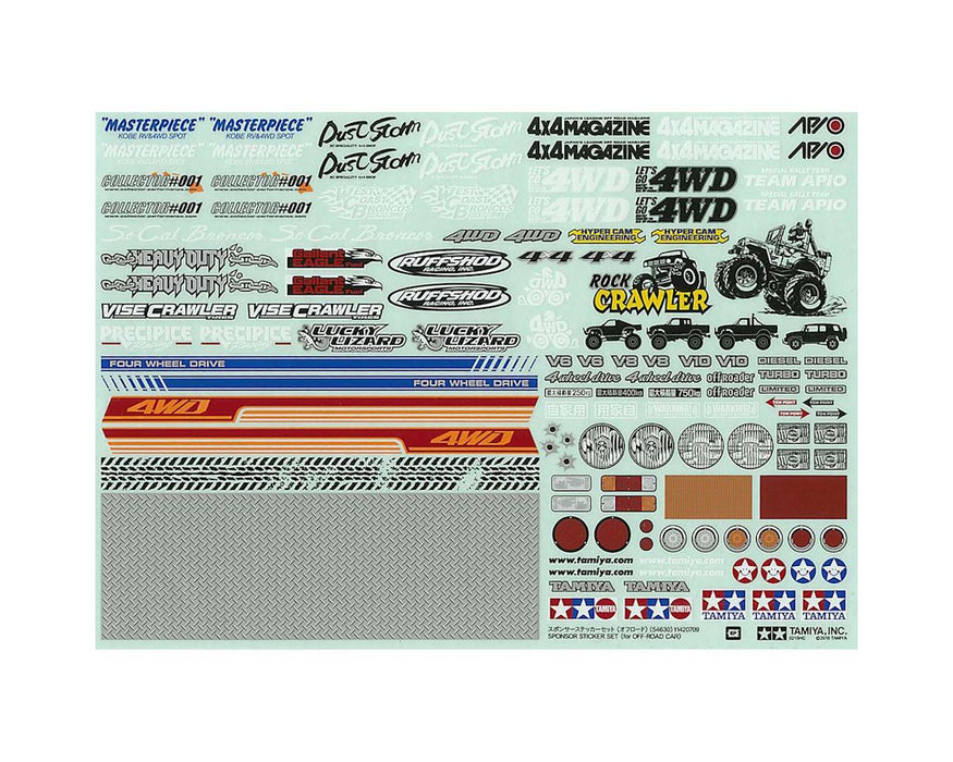 Autocollant de sponsor Tamiya pour voiture hors route