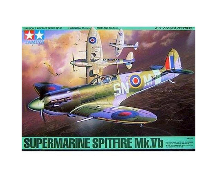 Tamiya – Kit de modèle d'avion Supermarine Spitfire MK Vb, ​​1/48