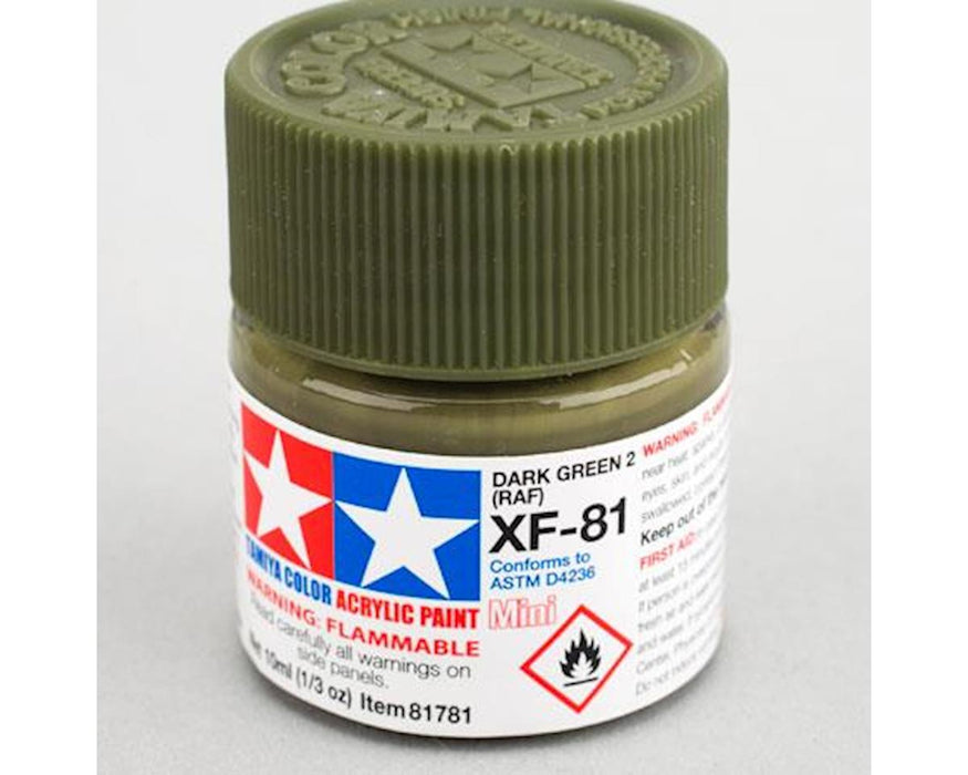 Acrylique Mini XF-81 Vert Foncé 2 RAF Flacon de 10 ml