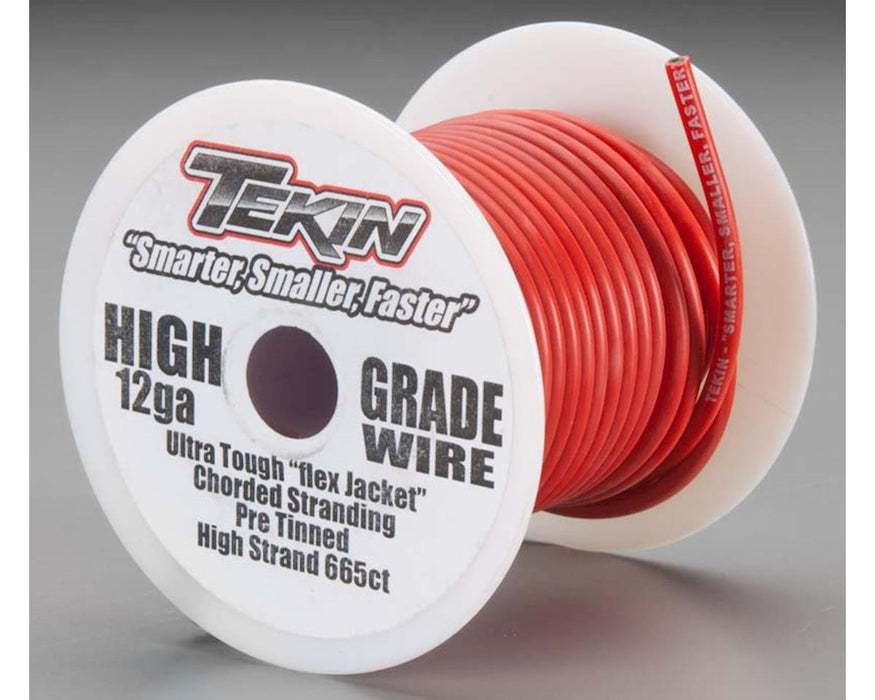 Tekin 12awg Vrac 50' Rouge