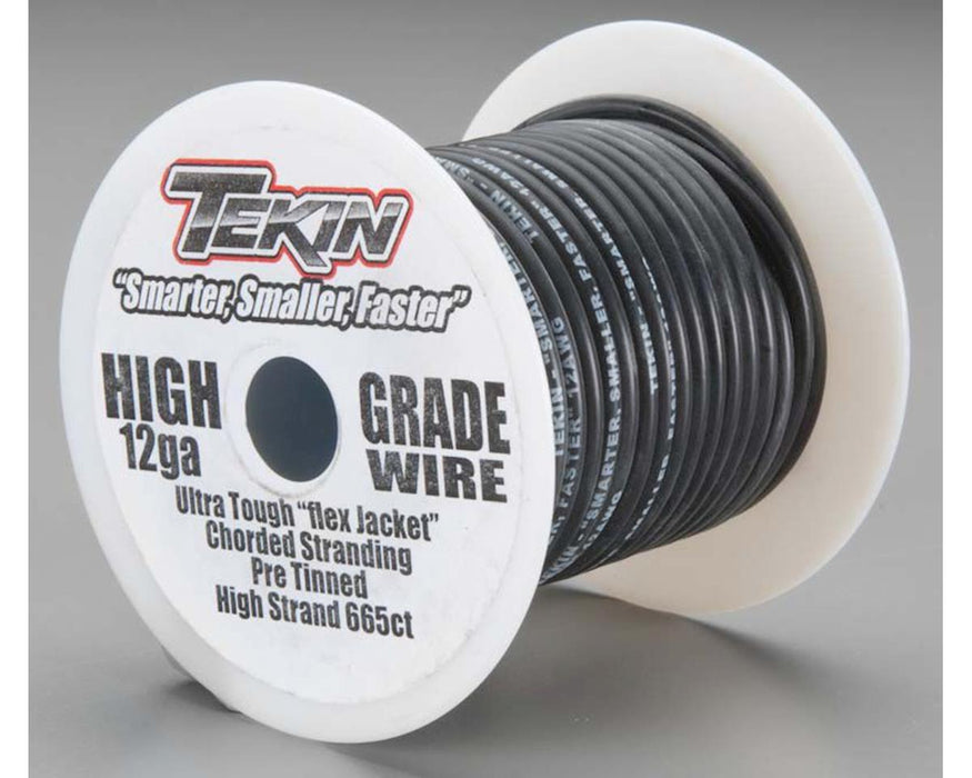 Tekin 12awg Vrac 50' Noir