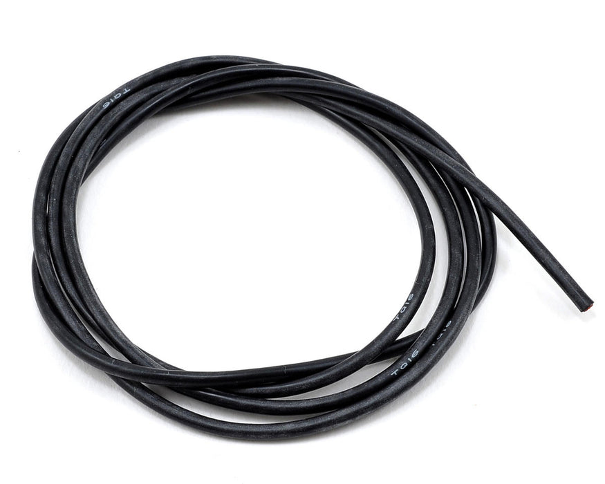 Fil de silicone TQ Wire (noir) (3') (16AWG)