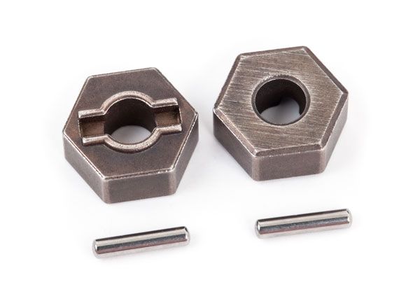 Traxxas Wheel Hubs, 12mm Hex (Steel) (2)/ Axle Pins (2)