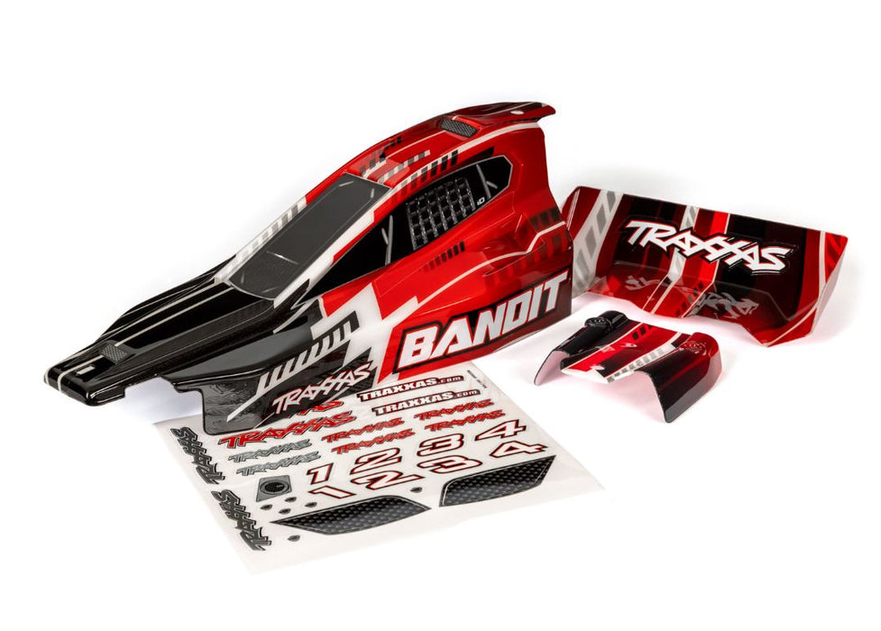 Traxxas Body, Bandit (Also Fits Bandit VXL), Black & Red (Painted, Decals Applied)