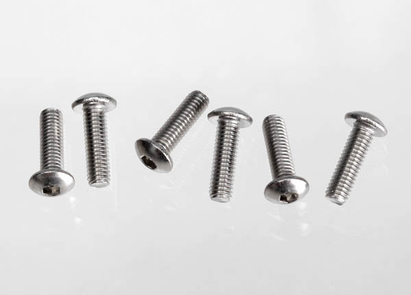 Traxxas Screws, 3x10 Button-Head Machine (Hex Drive) (Stainless Steel) (6)