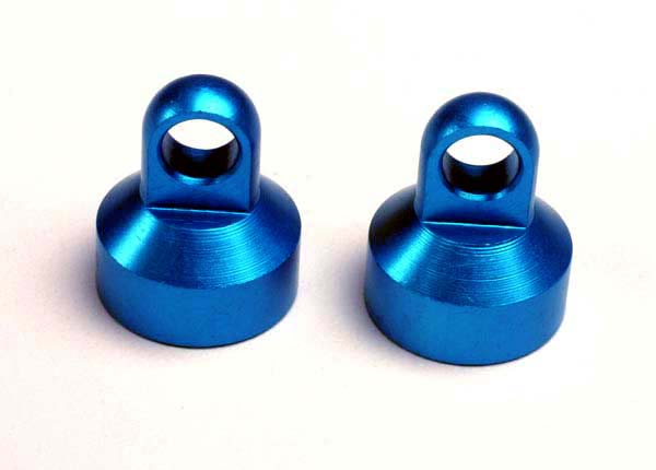 Capuchon d'amortisseur en aluminium Traxxas (bleu) (2)