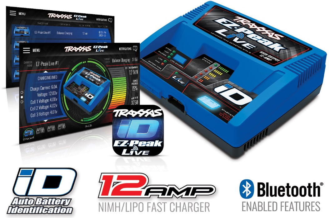 Traxxas EZ-Peak Live 100W 12A NiMH/LiPo with iD Auto Battery Identification