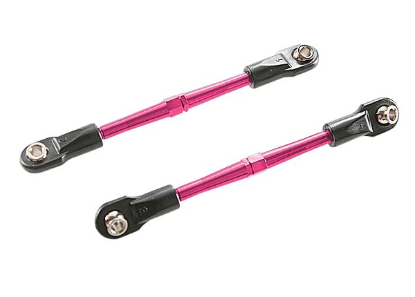 Traxxas 59mm Aluminum Turnbuckle Toe Link (Pink) (2)