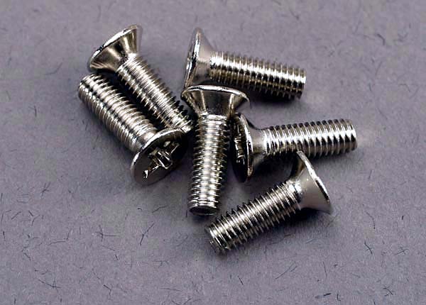 Traxxas 3x10mm Flat Head Machine Screw (6)