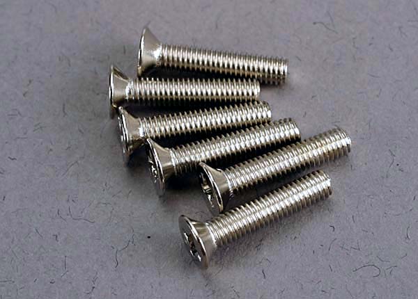 Traxxas 3x15mm Flat Head Machine Screw (6)