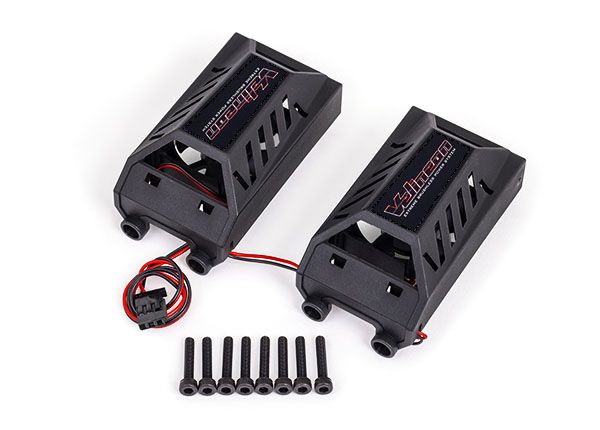 Kit de ventilateur de refroidissement double Traxxas, profil bas (avec carénage) (convient au moteur TRA3491)