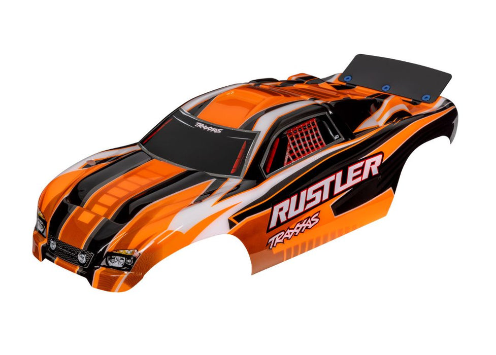 Carrosserie Traxxas, Rustler (convient également au Rustler VXL), orange (peint, décalcomanies appliquées)