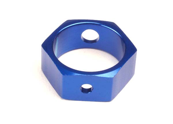 Adaptateur de frein Traxxas, hexagonal en aluminium (bleu) (à utiliser avec les arbres HD)