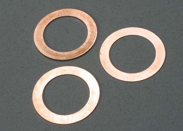 Joints Traxxas, tête de refroidissement : 0,15, 0,25, 0,35 mm (1 de chaque) (Traxxas 2.5, 2.5r)