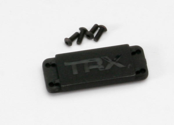 Plaque de couverture Traxxas, servo de direction/3x8 Bcs (4)