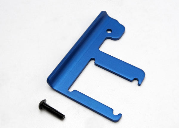 Traxxas Support de châssis, Revo (aluminium 6061-T6 3 mm) (anodisé bleu)/4 x 16 mm Bcs