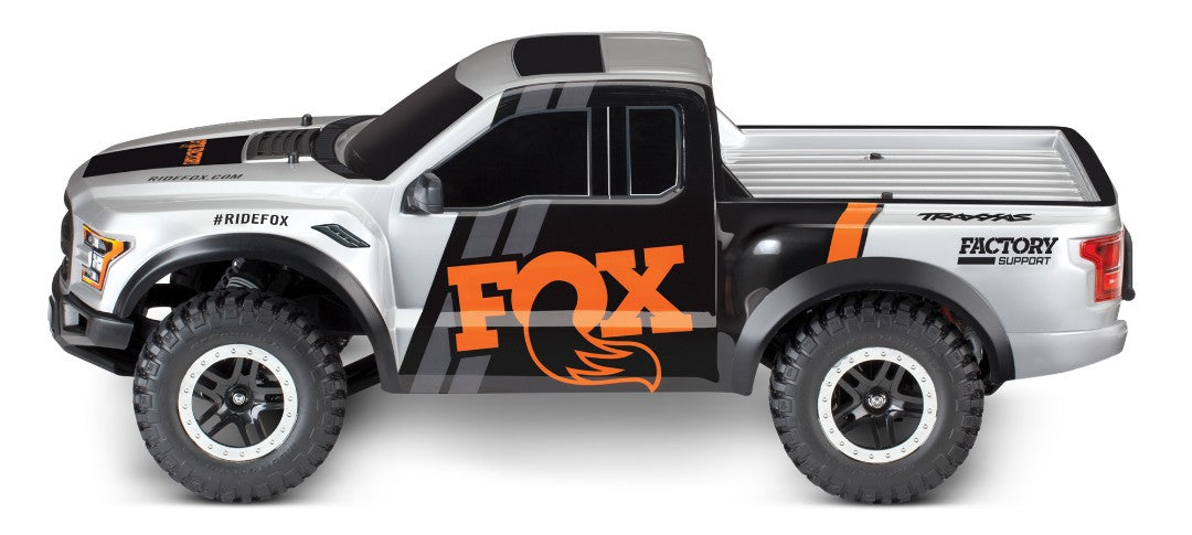 Traxxas Fox 2017 Ford Raptor RTR 1/10 2WD Truck with TQ 2.4GHz radio system and XL-5 ESC (fwd/rev). Includes: 7-Cell NiMH 3000mAh Traxxas battery