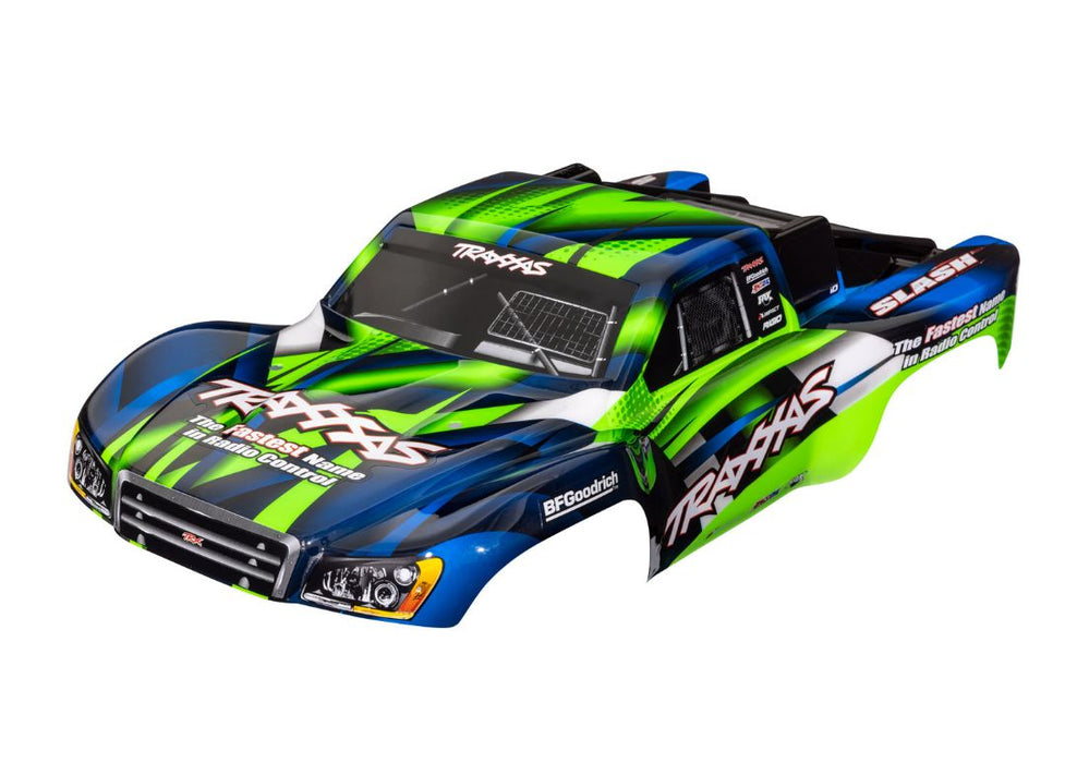 Traxxas Body, Slash 2WD (Also Fits Slash VXL & Slash 4X4), Green & Blue (Painted, Decals Applied)