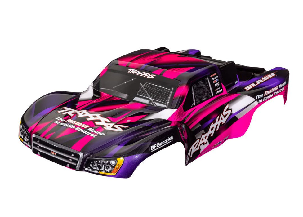 Traxxas Body, Slash 2WD (Also Fits Slash VXL & Slash 4X4), Pink (Painted, Decals Applied)