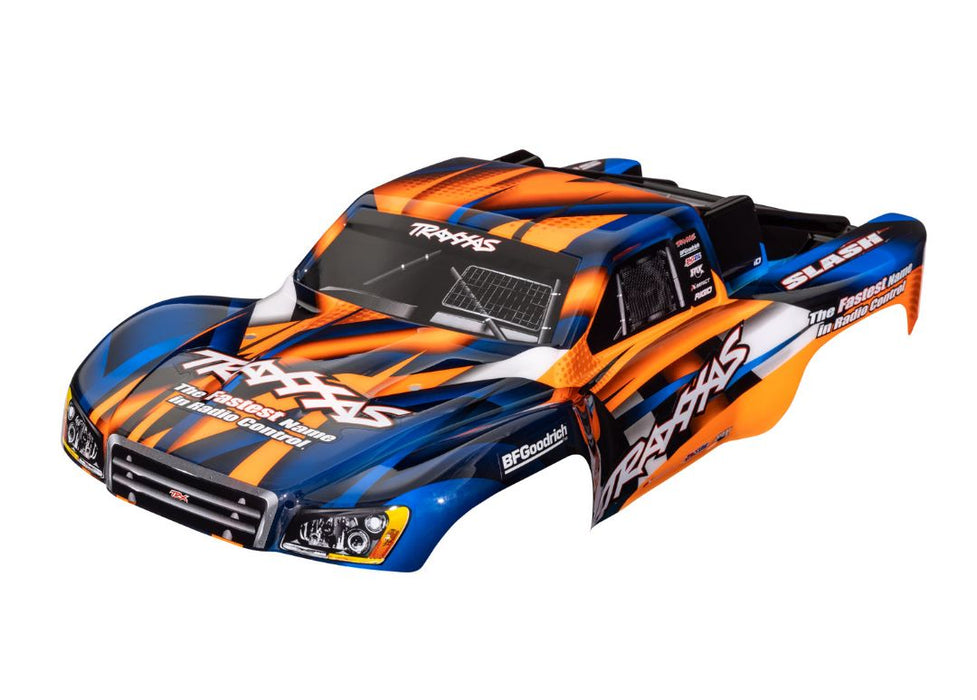 Traxxas Body, Slash 2WD (Also Fits Slash VXL & Slash 4X4), Orange & Blue (Painted, Decals Applied)